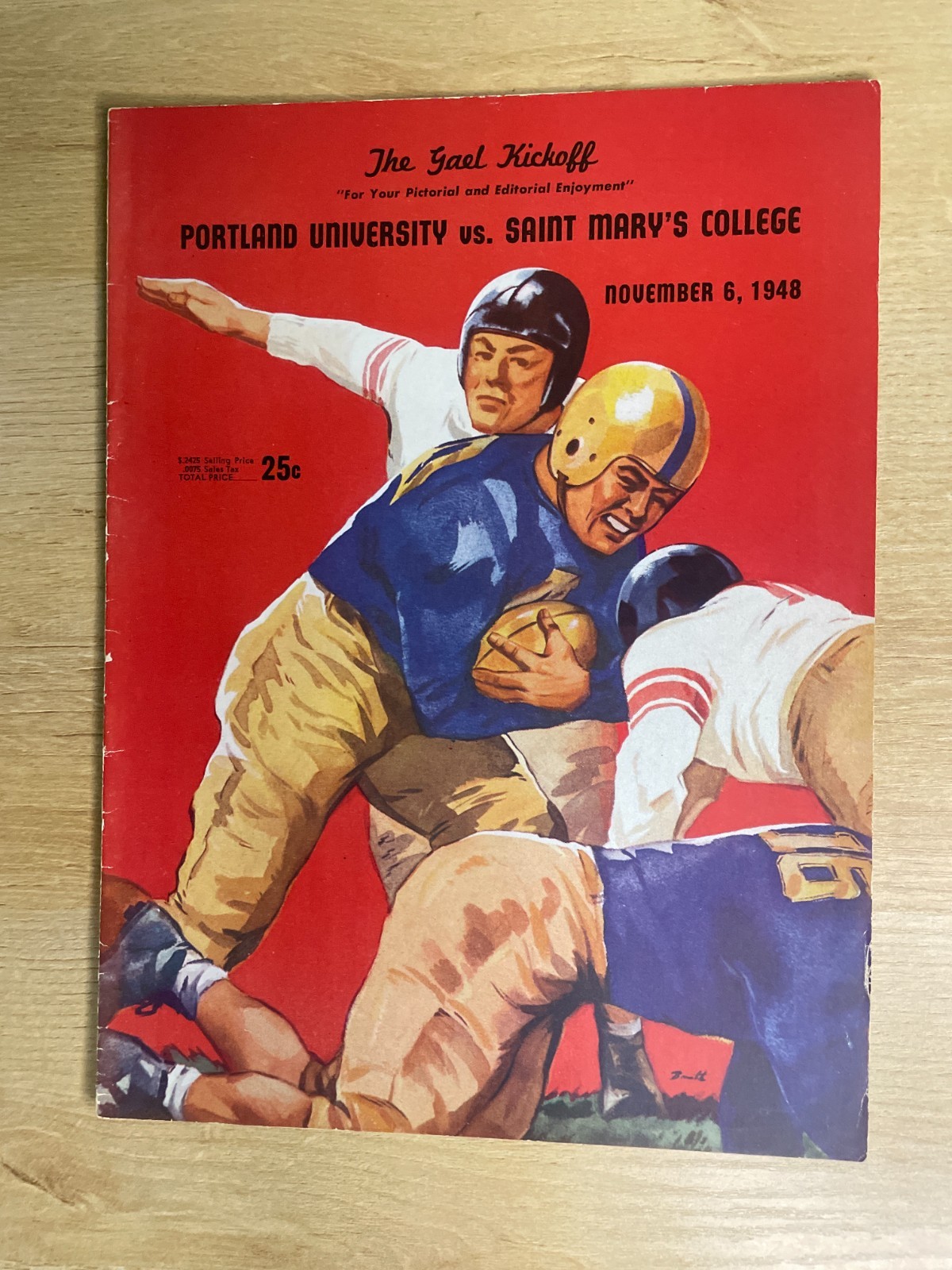 Vintage Portland Vs. Saint Mary's November 6, 1948 Football Program B3338