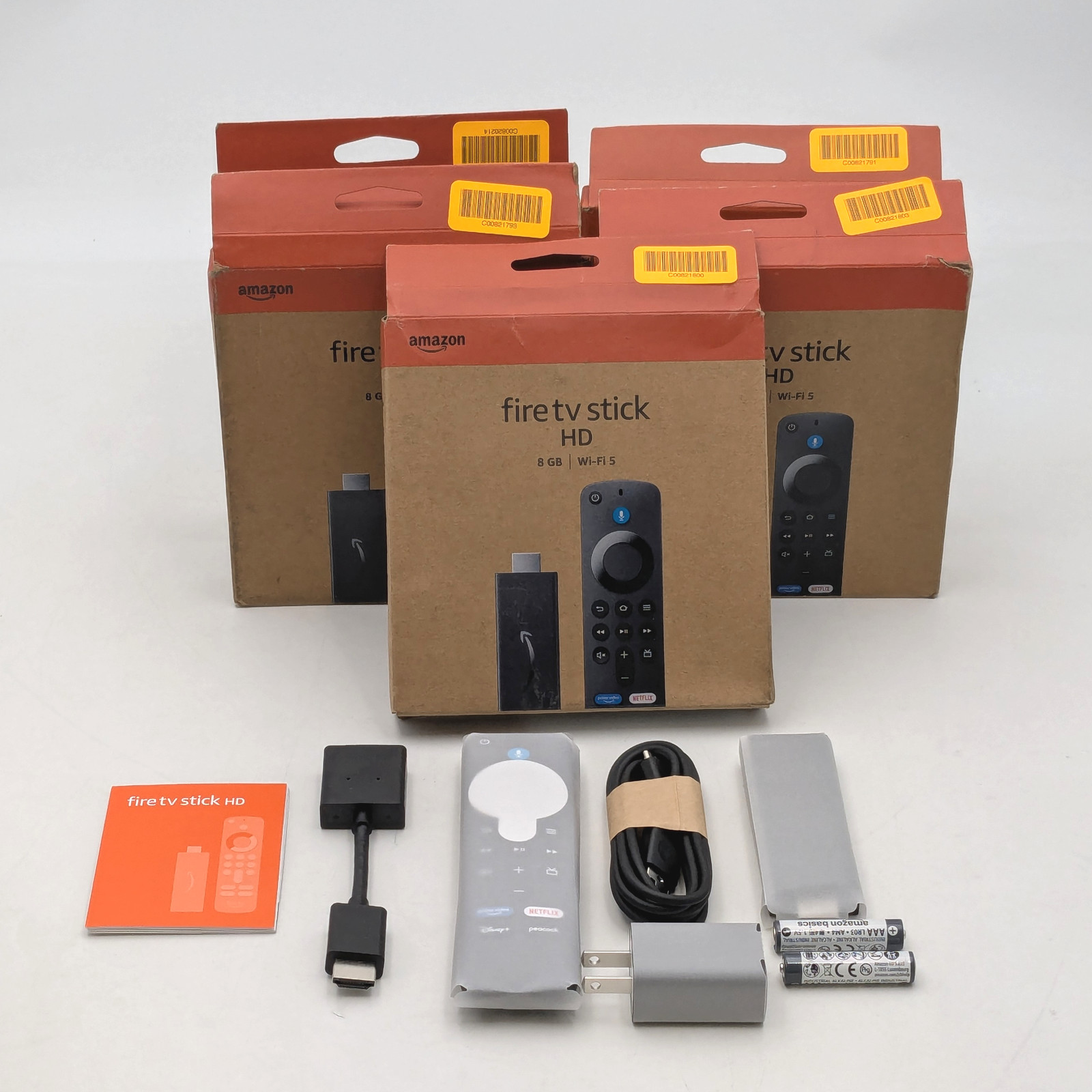 Amazon Fire TV Stick HD 1080p (FHD) 8GB Media Streamer w/ Remote | Lot of 5