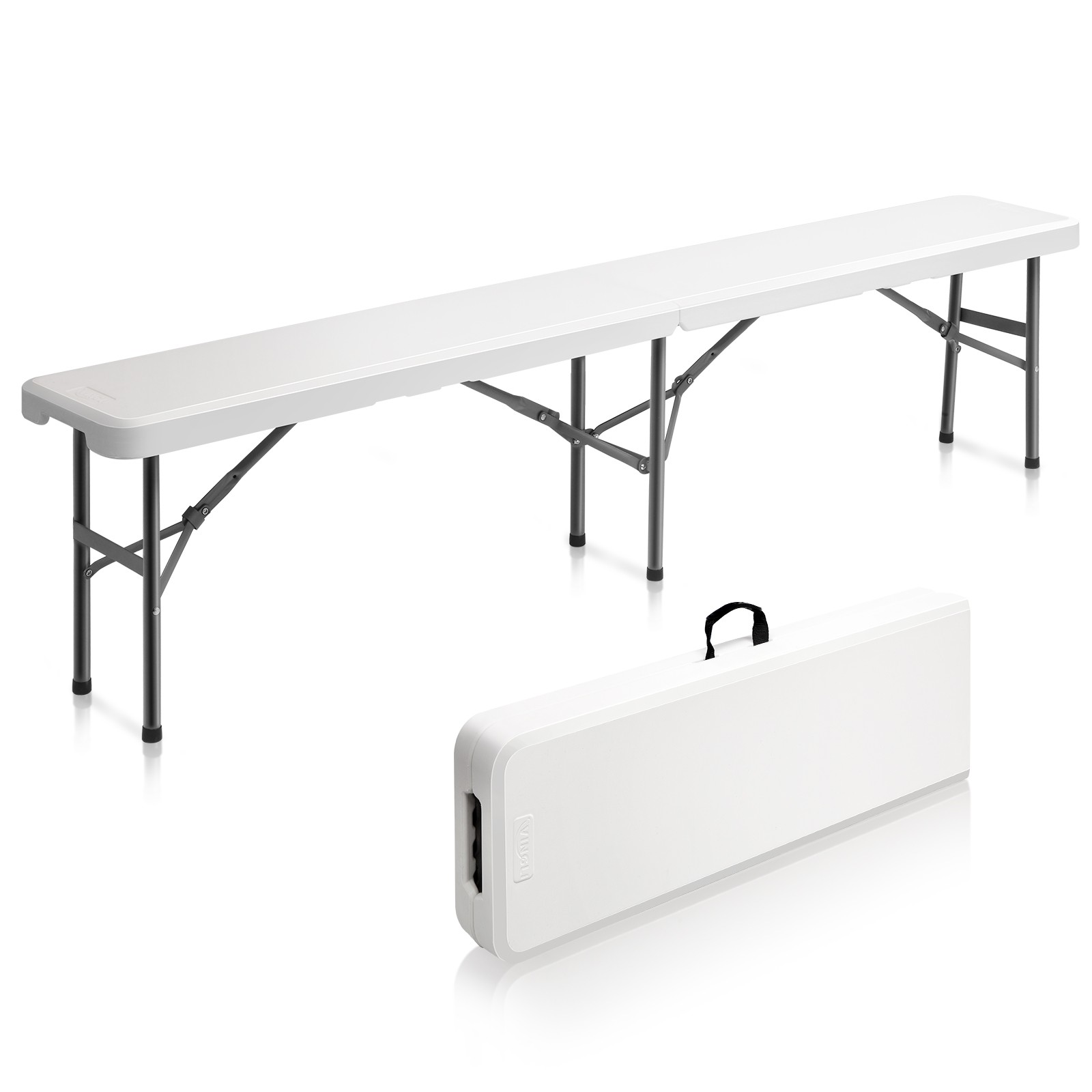 2PCS 6FT Outdoor Patio Foldable Bench