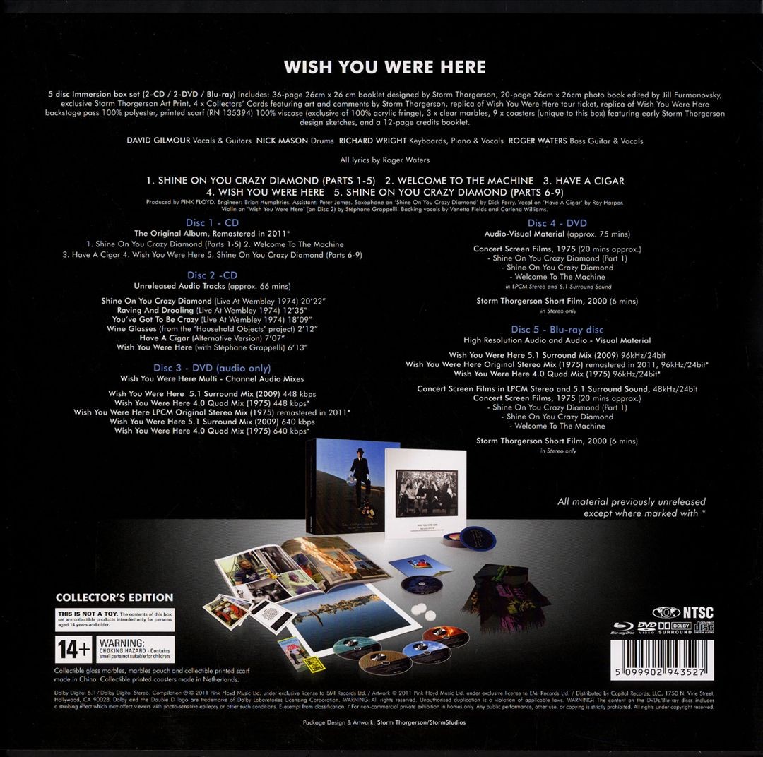 PINK FLOYD WISH YOU WERE HERE [IMMERSION EDITION] NEW CD & DVD