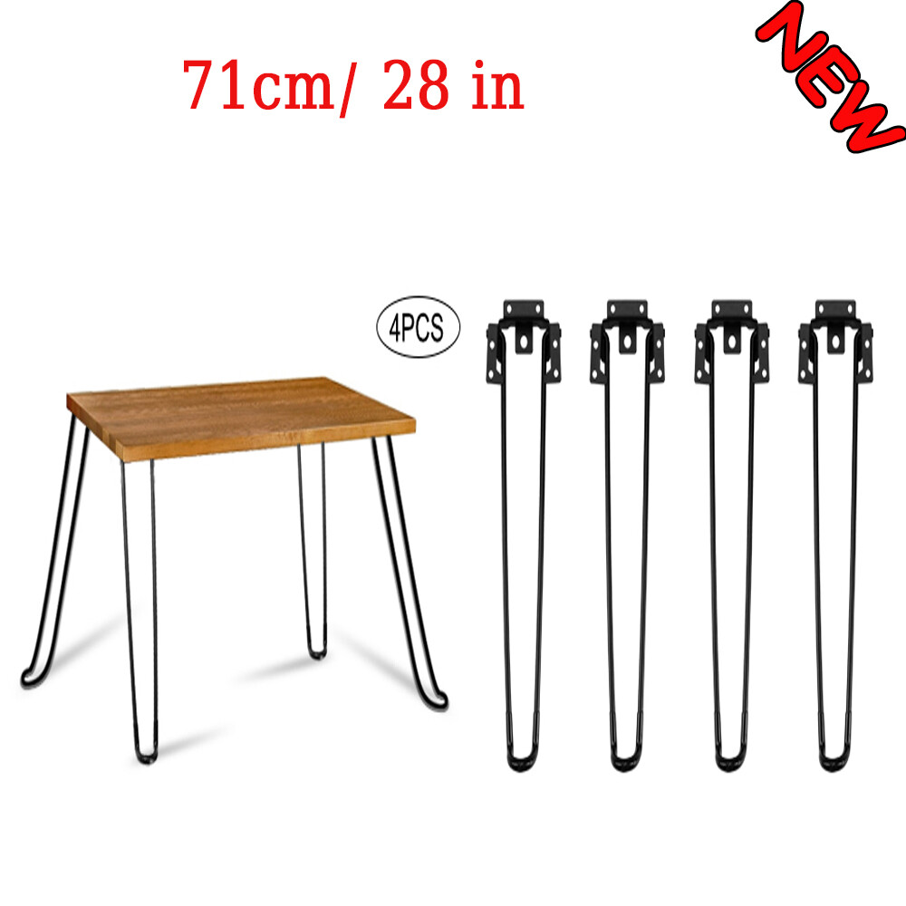 4Pcs 28'' Folding Hairpin Table Legs Solid Iron Coffee Table Legs Hairpin Legs