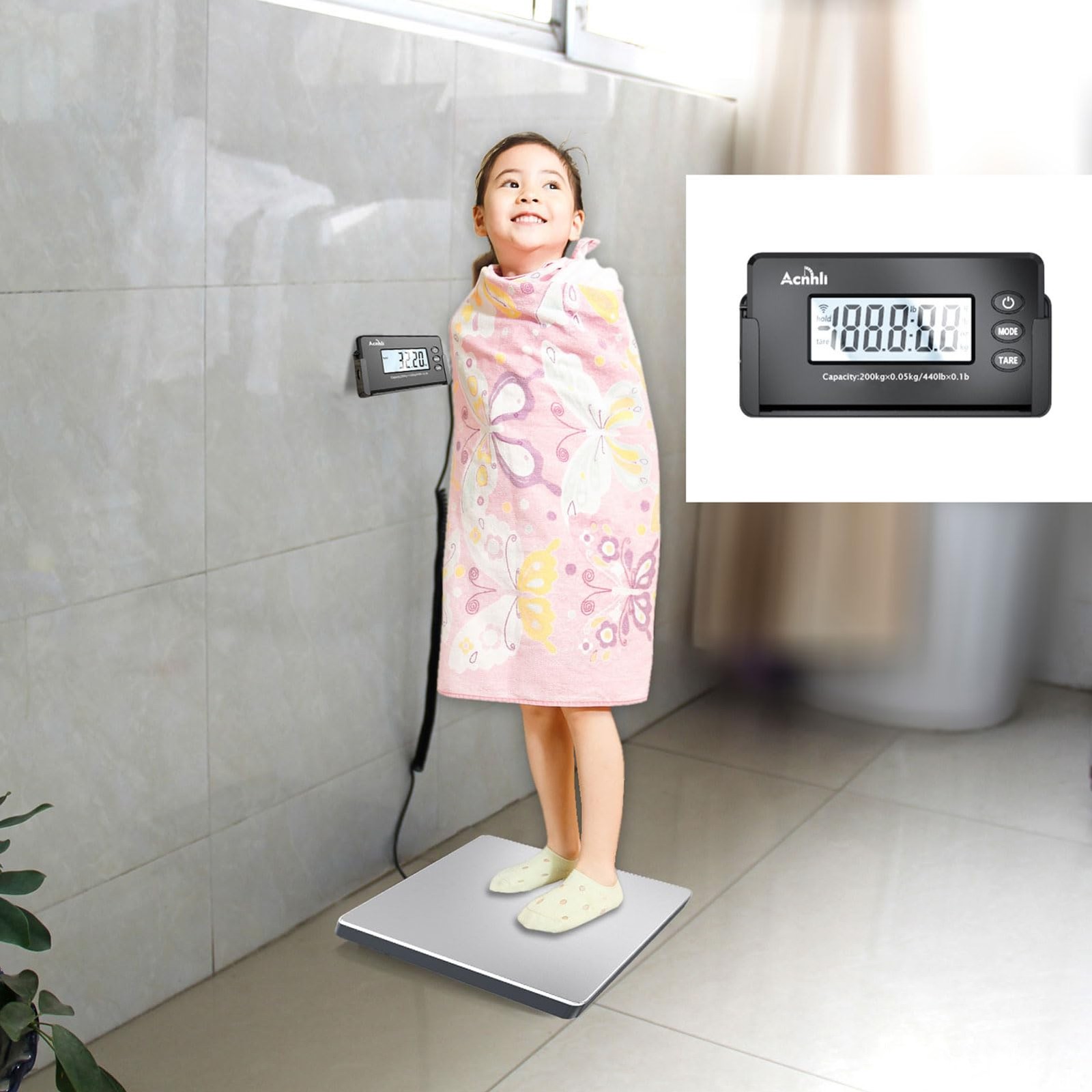 Shipping Scale for Package,440 LBS High Precision Wall Mounted Postal Scale,D...
