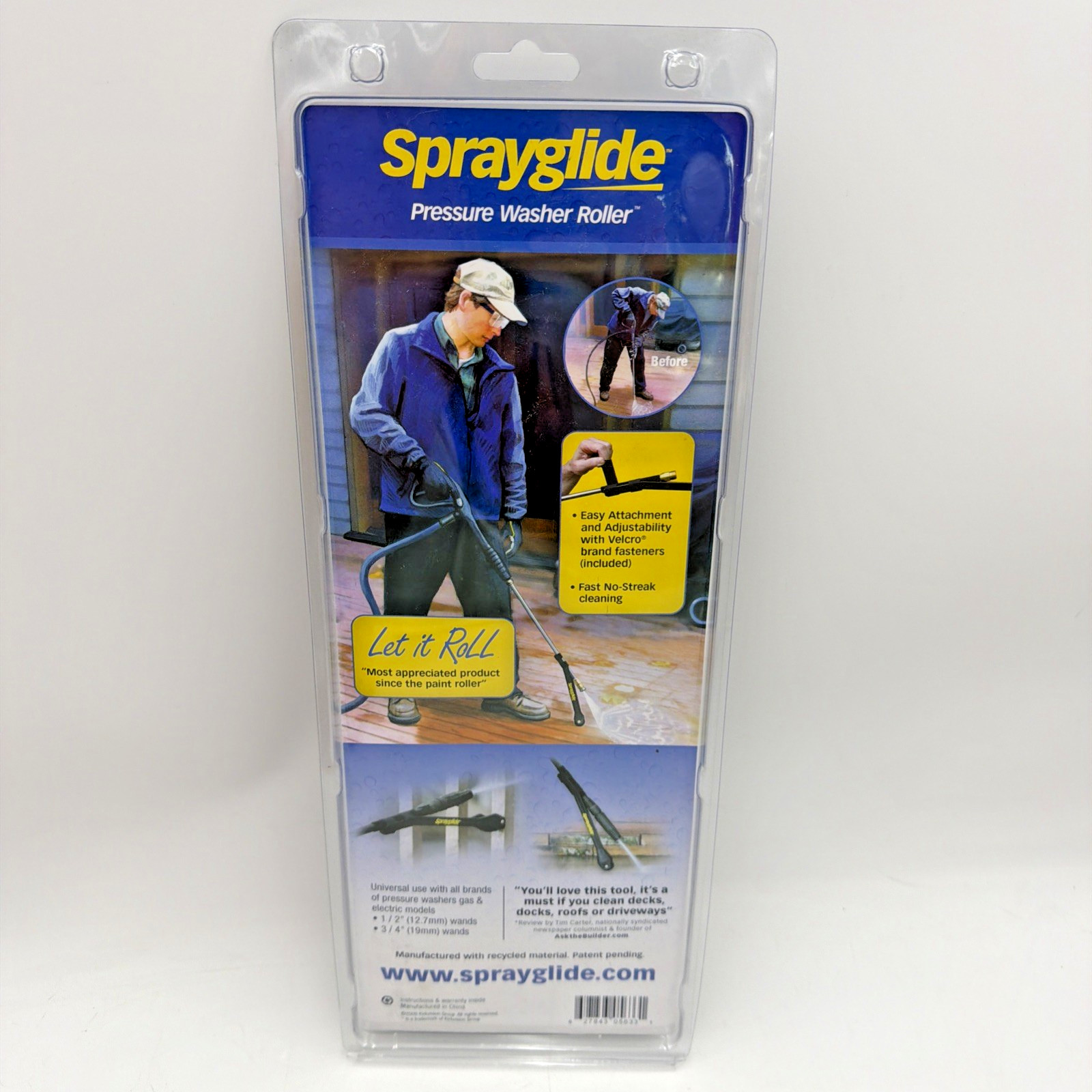 Sprayglide Pressure Washer Roller Support Works w/ Any Pressure Washer Fast Ship