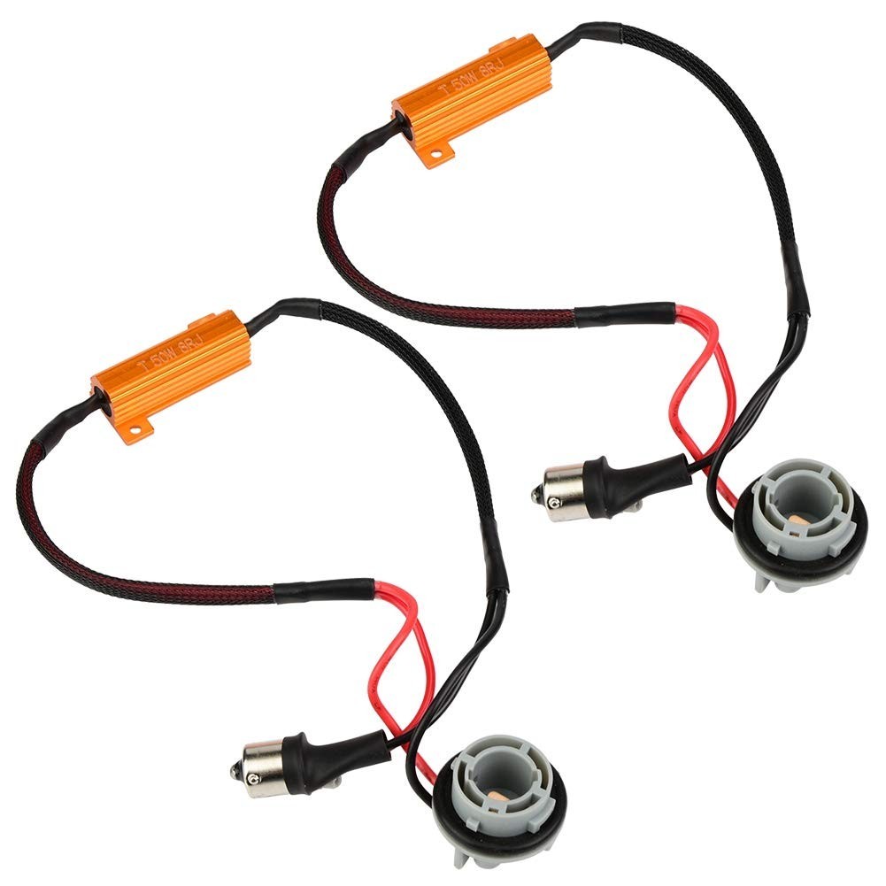 Wire LED Resistor Canceler Flash Error Decoder 1156 S Rear Turn Signal Stock