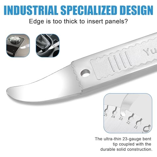 4140 Dual-purpose Steel Pry Bar, Multi-Function Trim Double Head silver 1pc
