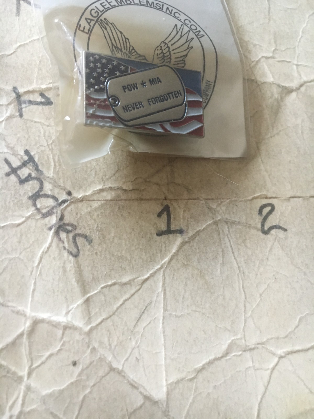 US Military POW MIA Never Forgotten lapel PIN CLUTCH BACK 9/15/25
