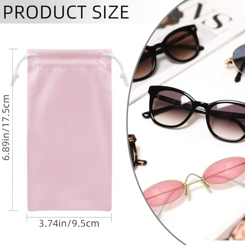 TKYZMS 8-Pcs Eyeglass Pouch Set with 2 Microfiber Cleaning Cloths-Soft