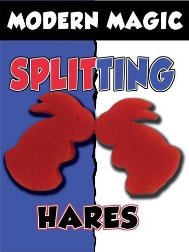 SPLITTING HARES SPONGE RABBITS Red Foam Pocket Beginner Magic Trick Set Bunny