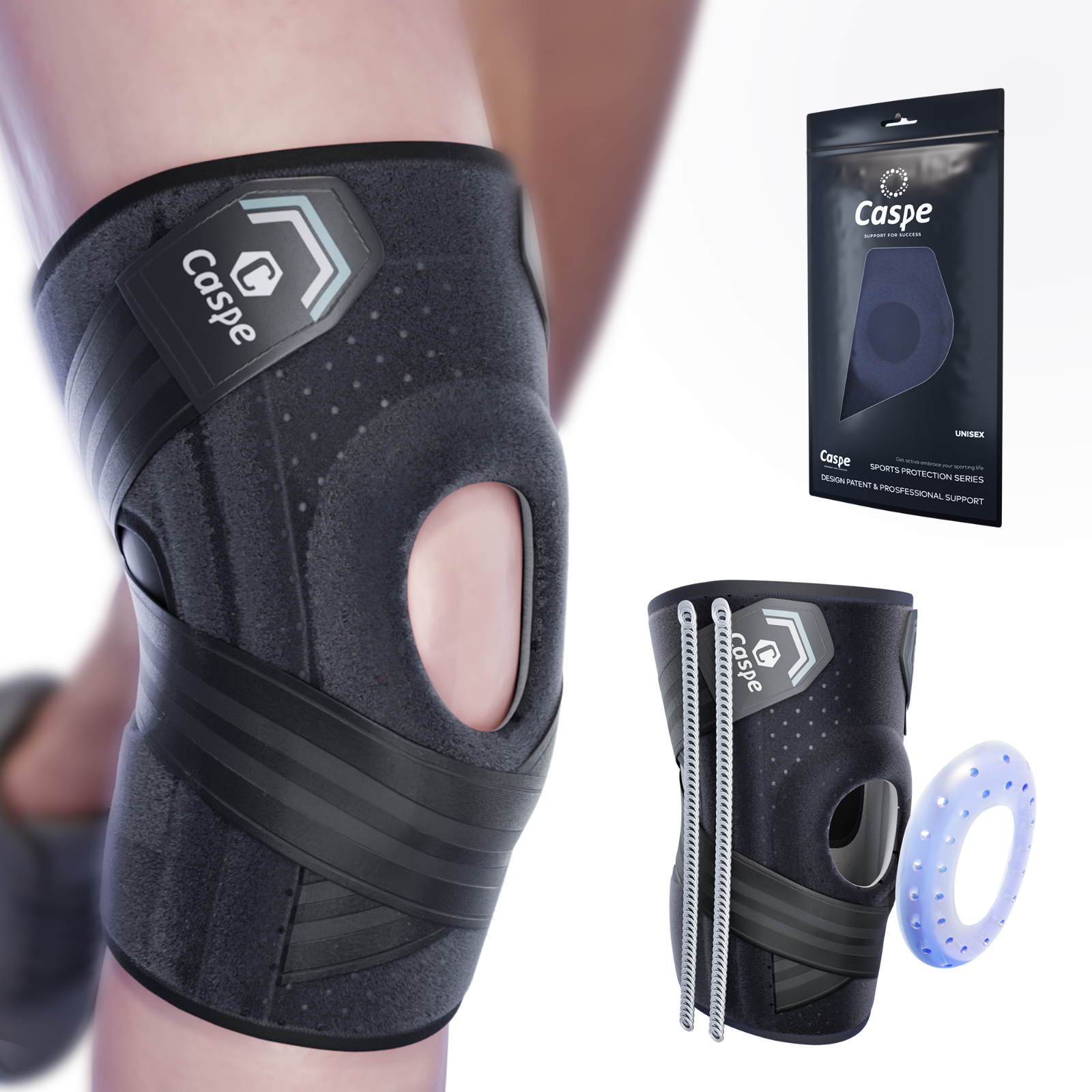 Knee Sleeve Compression Brace Support Meniscus Sport Joint Pain Arthritis Relief