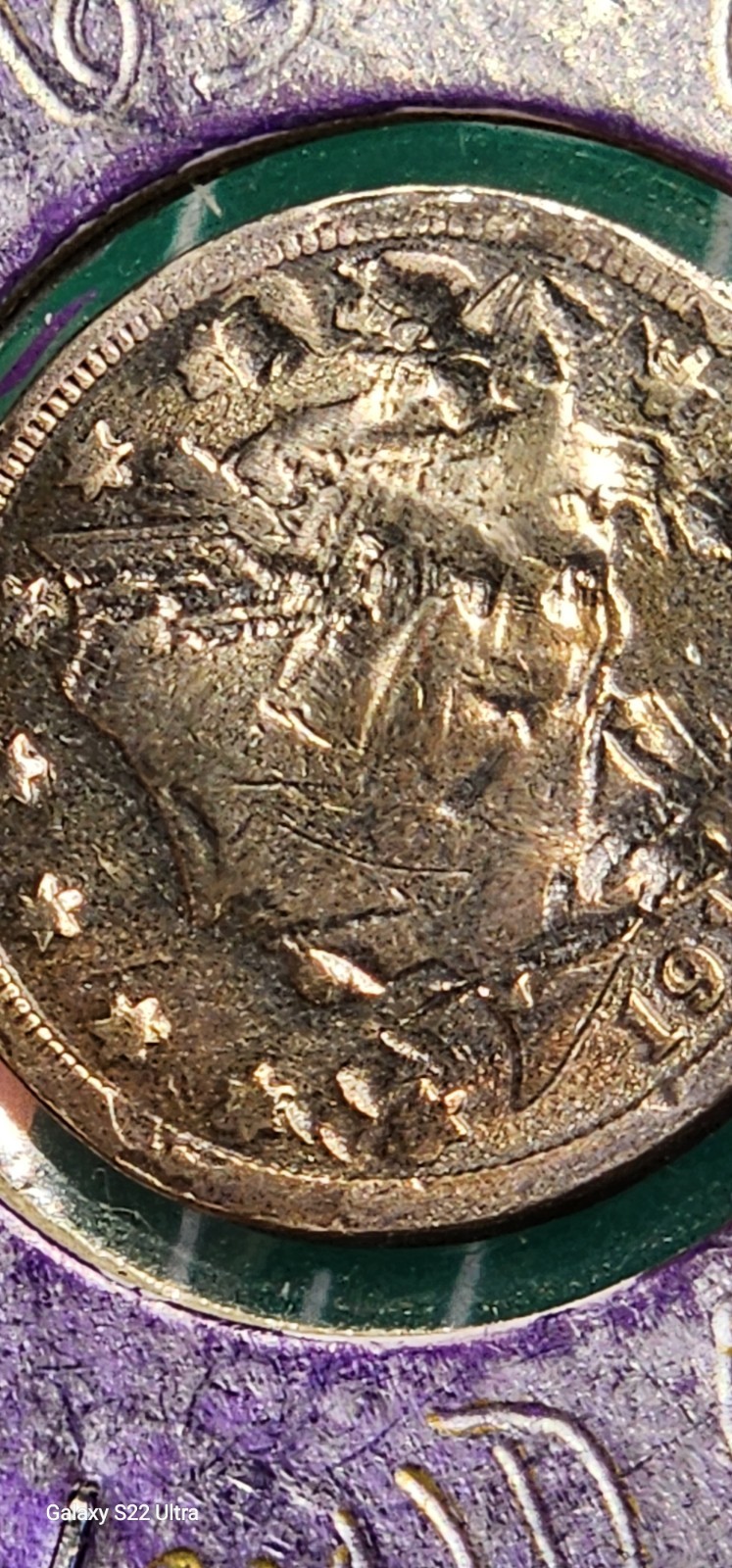 1910 4.6g Barber Nickel W/Lamination Error Planchet Error Off-Center Strike Must