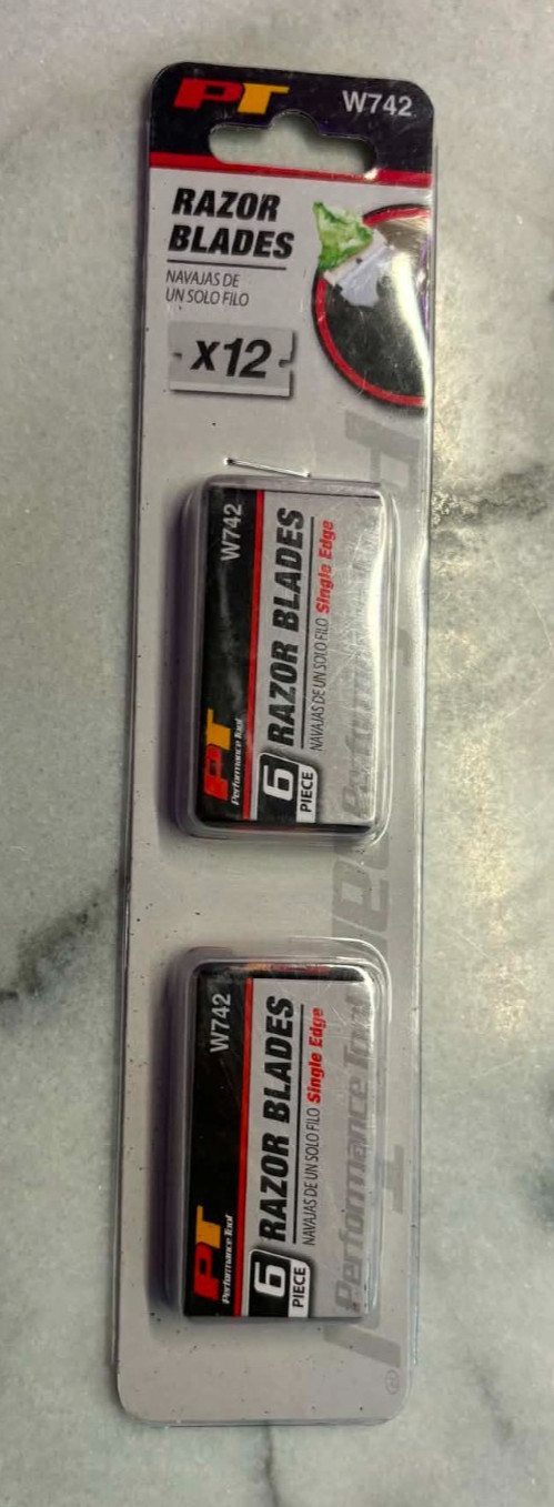PT Performance Tool W742 Razor Blades Single Edge 12 Razor Blade Pack