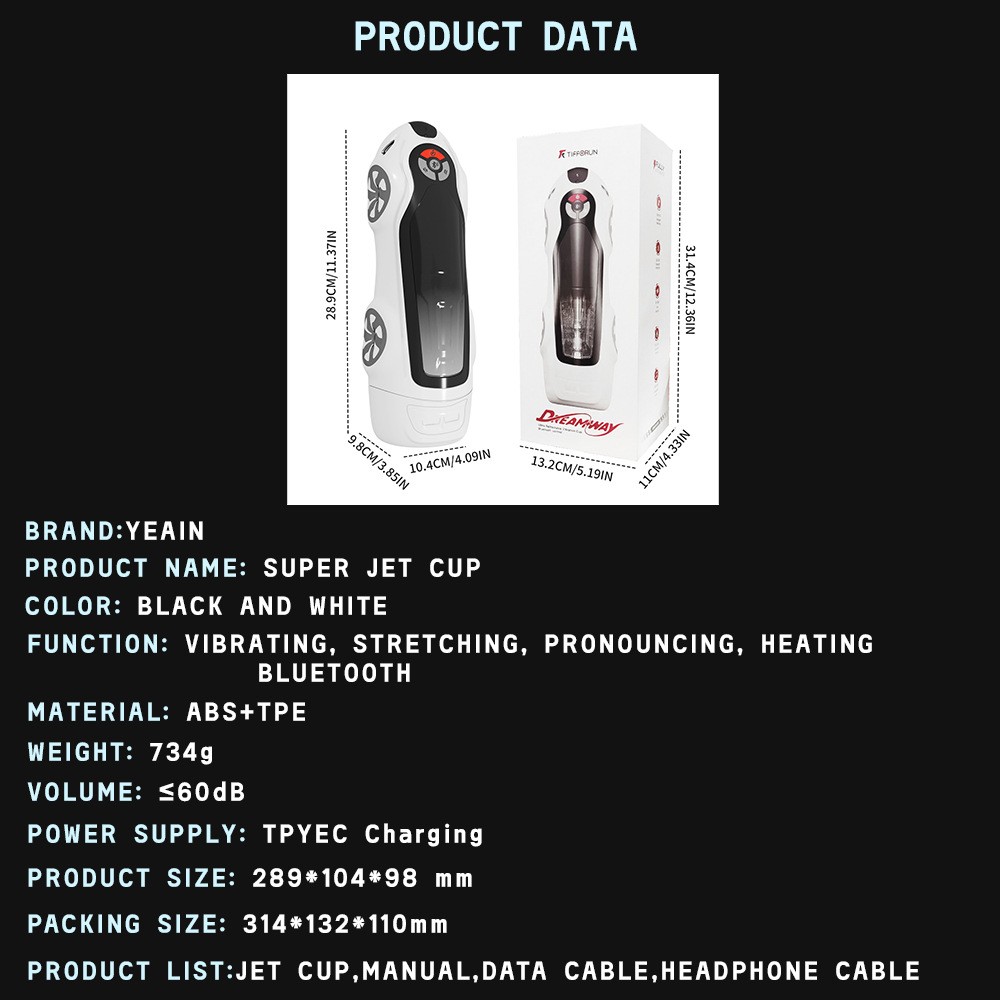 Bluetooth Automatic Male Masturbator Cup Telescopic Heating Stroker Lubricants