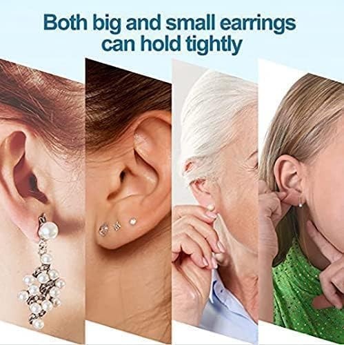 Rubber Earring Backs,100PCS Soft Clear Earring Backs Replacements for Droopy