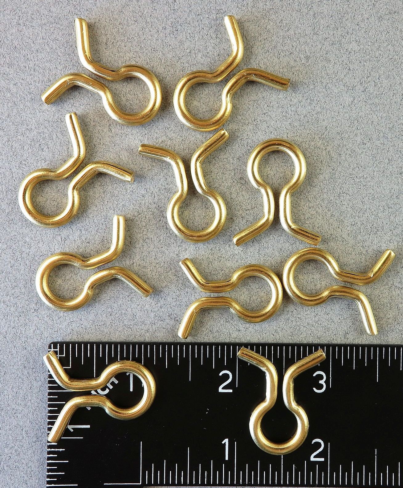 20 Count Brass Downrigger Mold Eyes - Eyelets for Lead Weight Molds Ball Torpedo