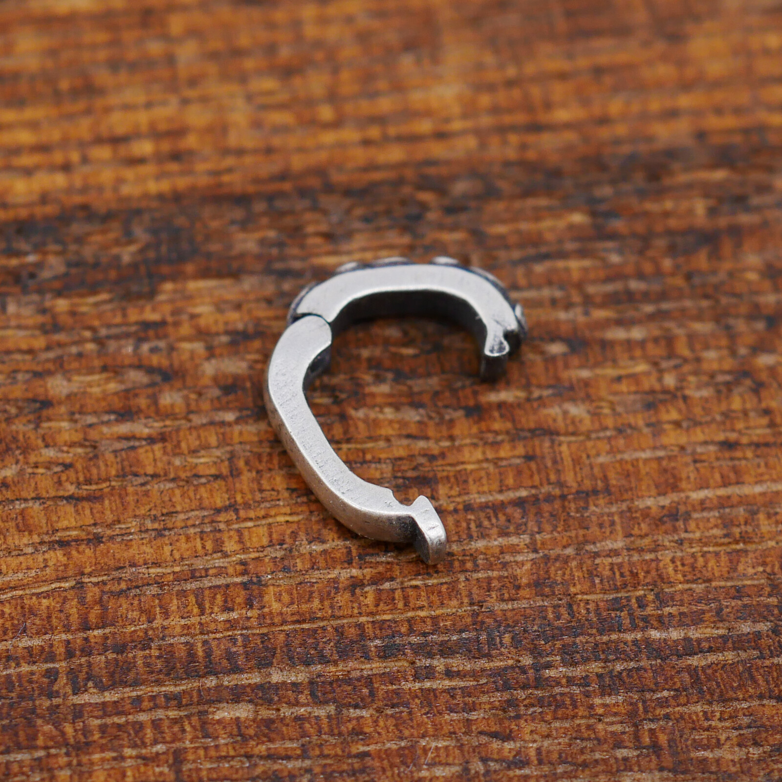 TINY Sterling Silver 925 Link Lock Oval Jump Ring Charm Pendant Connector A5159