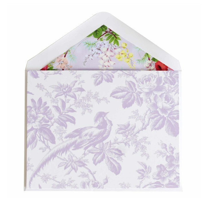 Anna Griffin, "Lillian Lavender" Boxed Set of 12 Folded Luxury Notecards, New