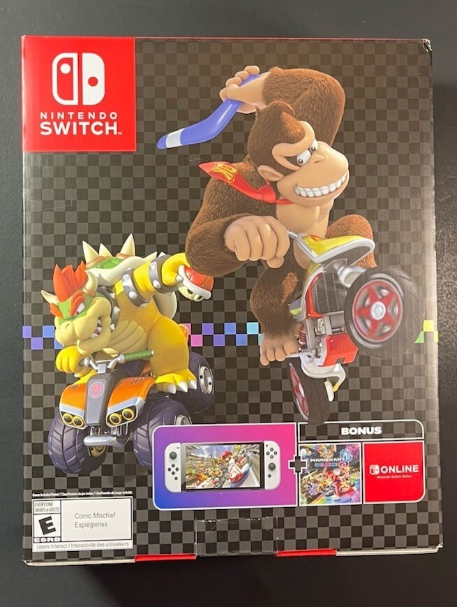 Nintendo Switch – OLED Model Mario Kart 8 Deluxe Bundle White NEW SEALED BOX