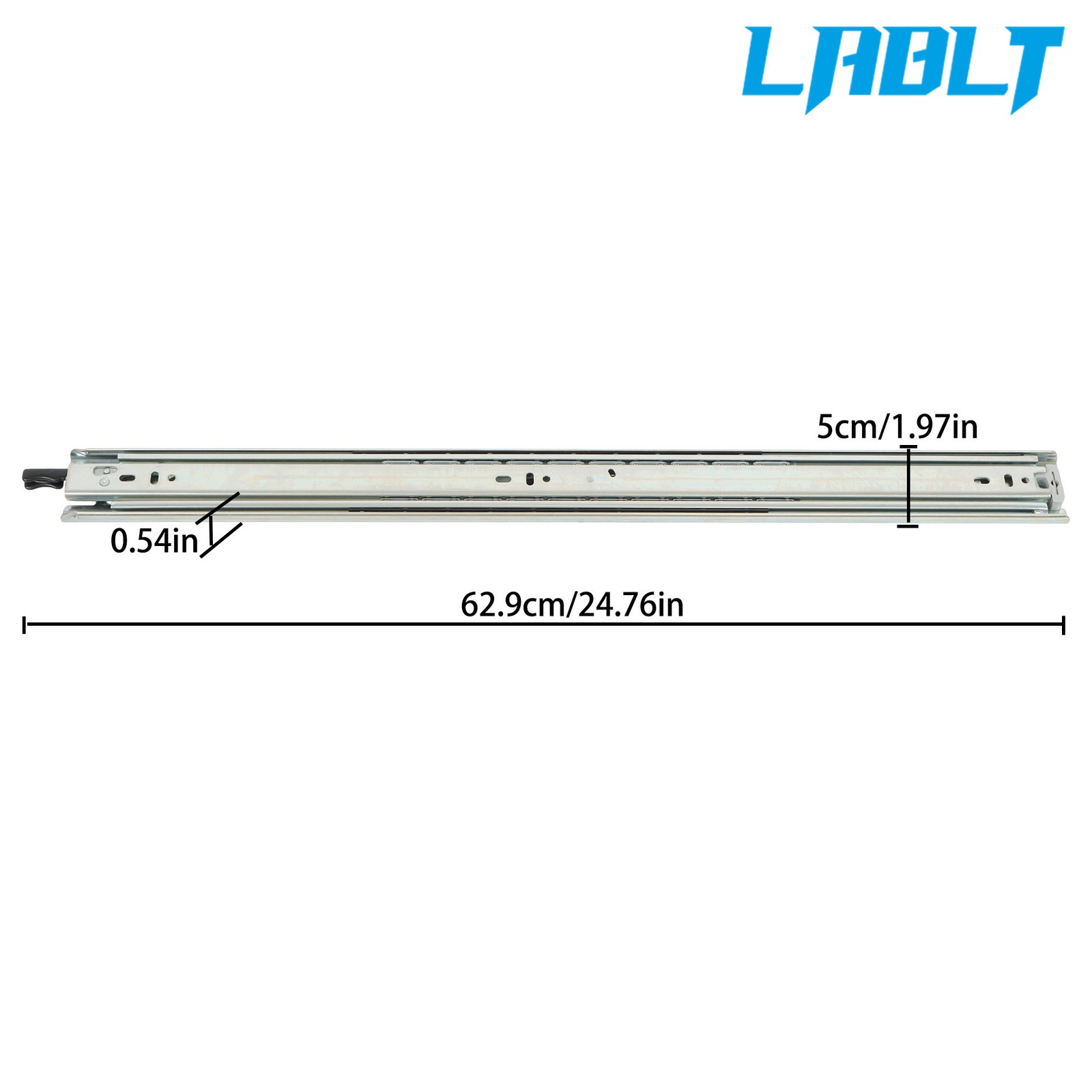 LABLT 1 Pair With Lock Heavy Duty Drawer Slides 24" 150 Lbs Extension Rails Rail