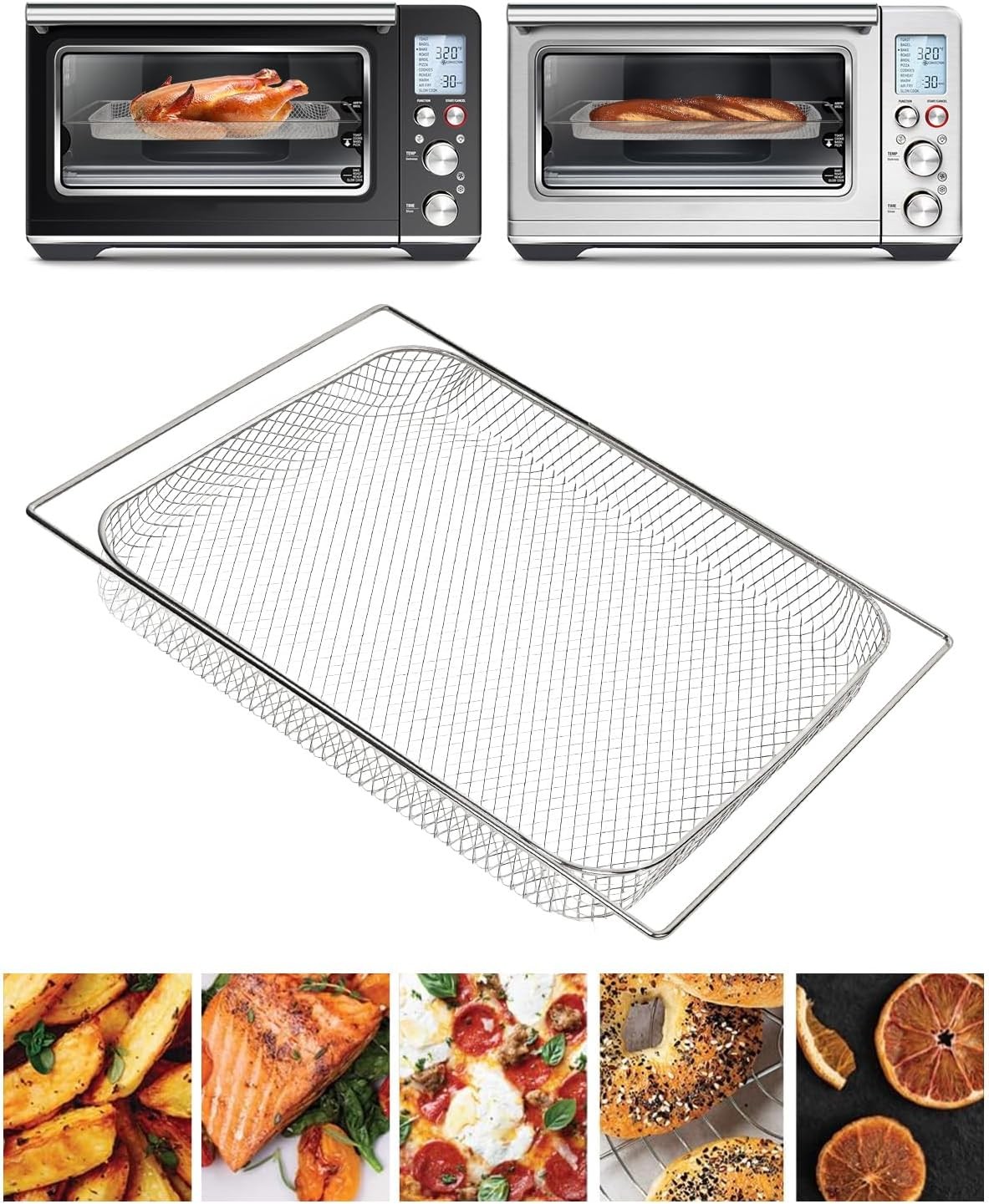 1PC Air Fry/Dehydrate Mesh For Oven BOV860, Stainless Steel Silver
