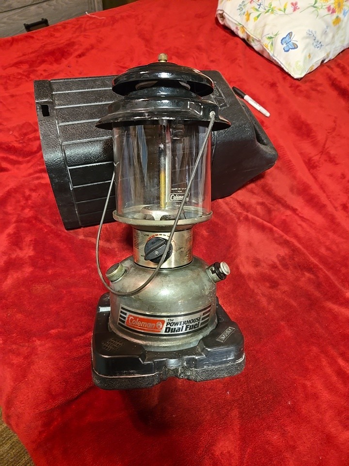 Coleman The Power House Dual Fuel  Double Mantle Lantern With Case