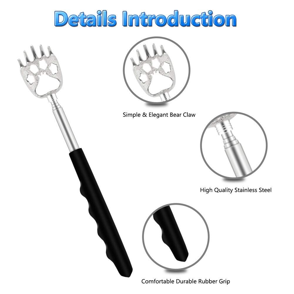 6Pack Telescoping Back Scratcher Extendable Metal Back Scratcher for Itch Relief