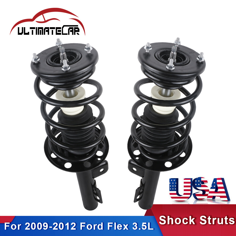 Pair Front Complete Strut Shock Absorbers w/ Coils For 2009-2012 Ford Flex 3.5L