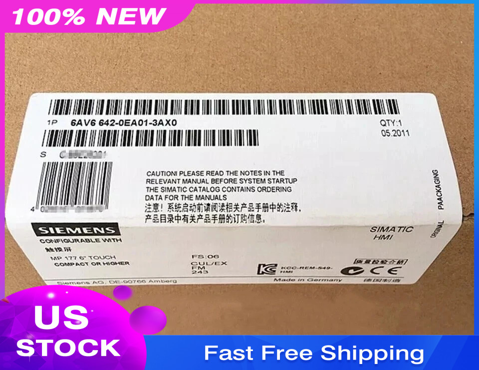 New Siemens 6AV6642-0EA01-3AX0 SIMATIC MP 177 6" Panel 6AV6 642-0EA01-3AX0