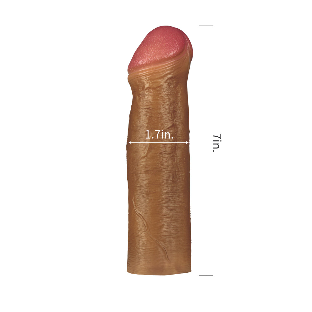 Penis Extender Sleeve Reusable Condom Soft Silicone adds Length & Girth to Penis