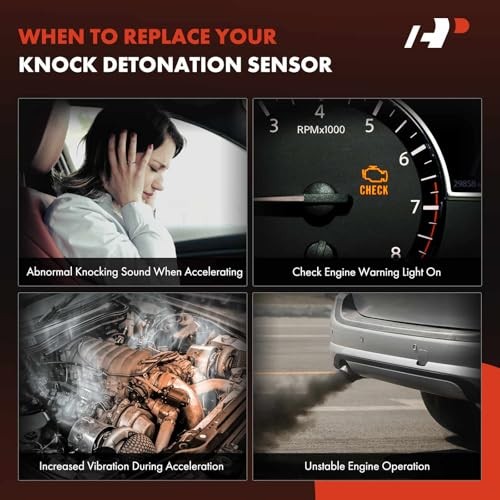 Ignition Knock Detonation Sensor, Compatible with Mazda | for Mazda 626 1998