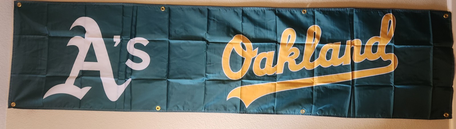 Oakland Athletics MLB Huge 2x8 Foot Banner Flag With Metal Grommets