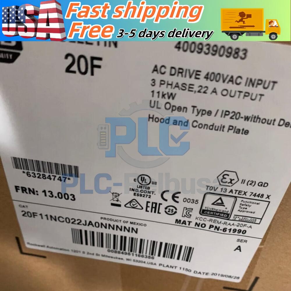 20F11NC022JA0NNNNN Allen-Bradley PowerFlex Air Cooled 753 AC Drive US Free Tax