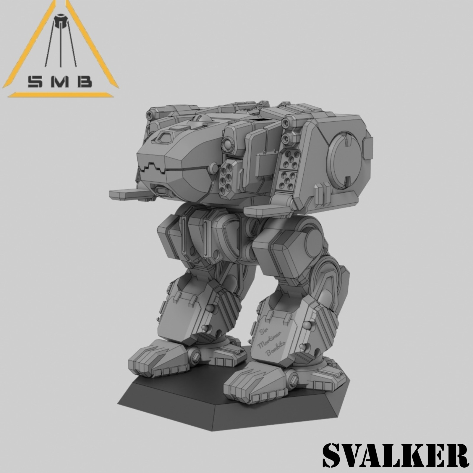 Svalker mecha (1 model) by Sir Mortimer Bombito. 6mm, 1/285 scale print