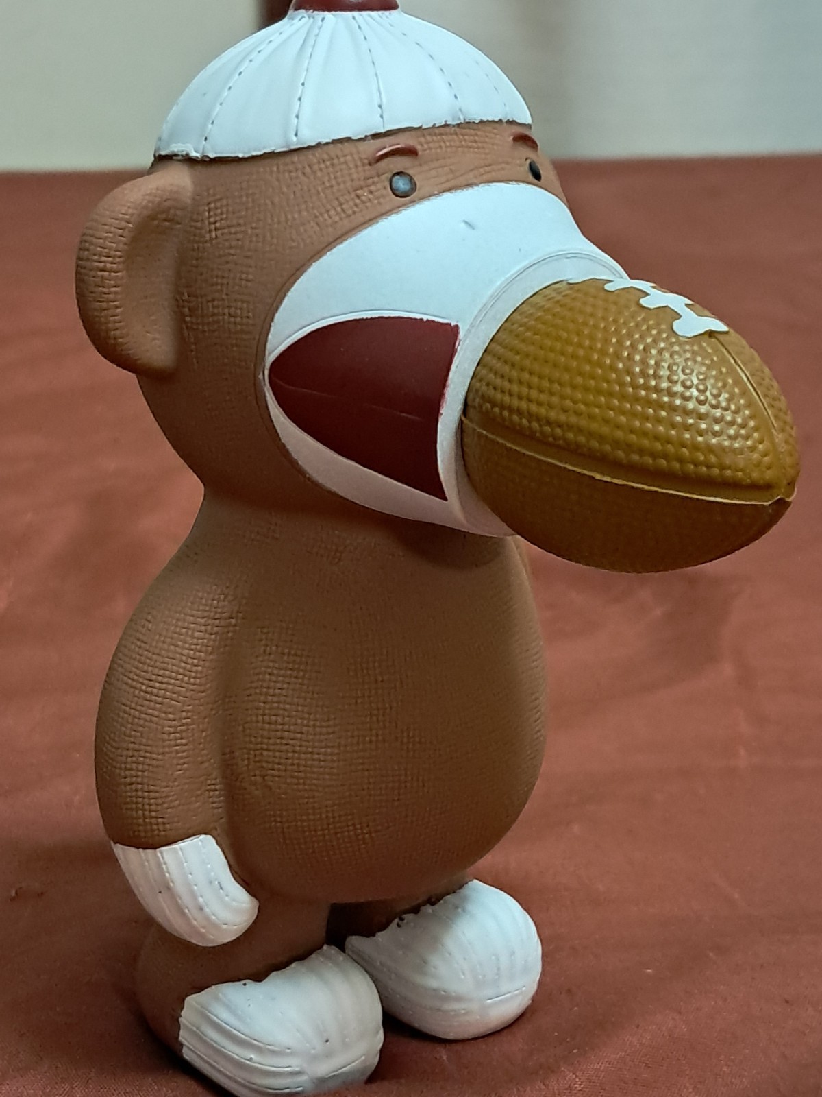 Hog Wild Sock Monkey Popper Toy Shoot Foam Football Big Mouth Monkey Action