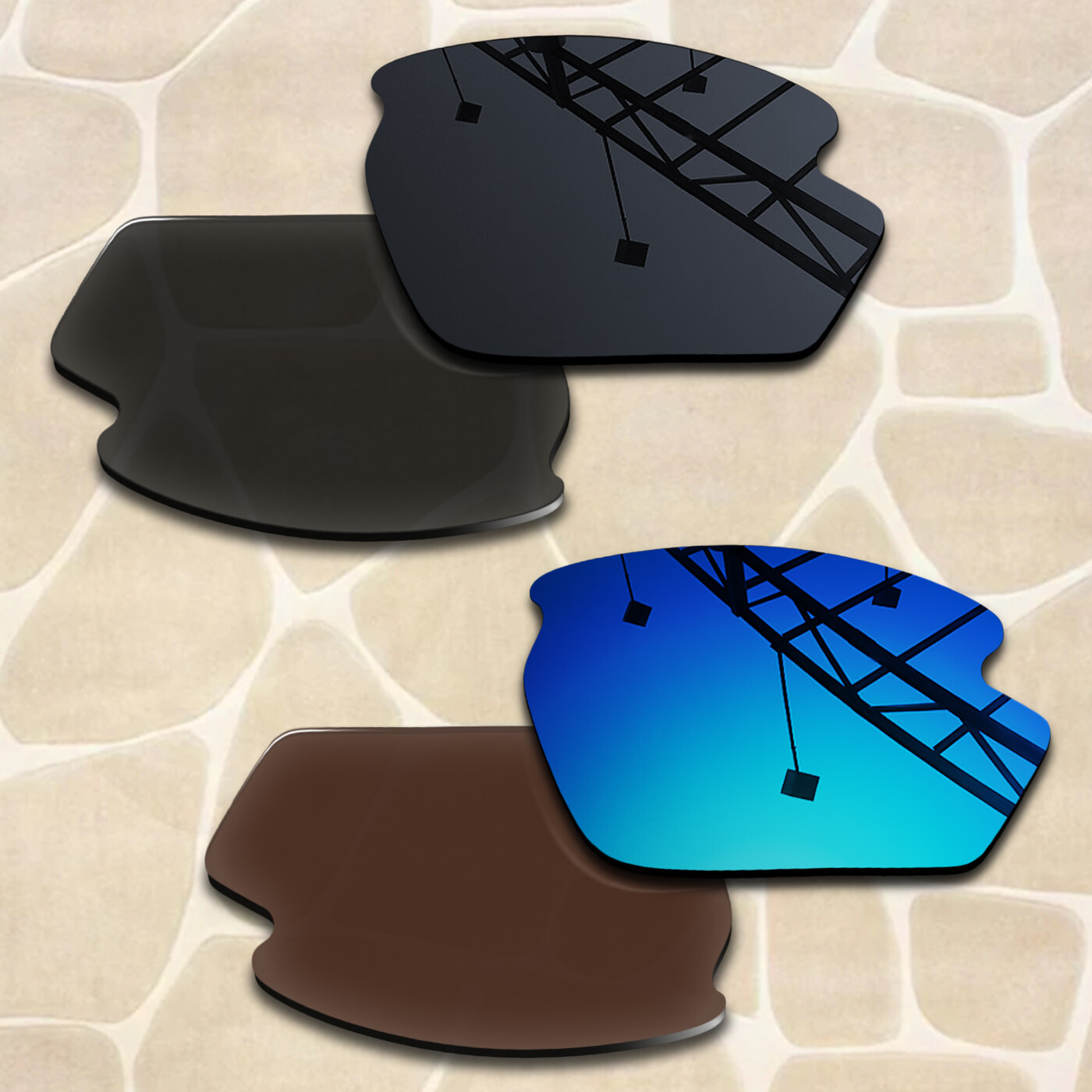 2 Pairs POLARIZED Replacement Lenses for Rudy Project Rydon SN79 Sunglasses