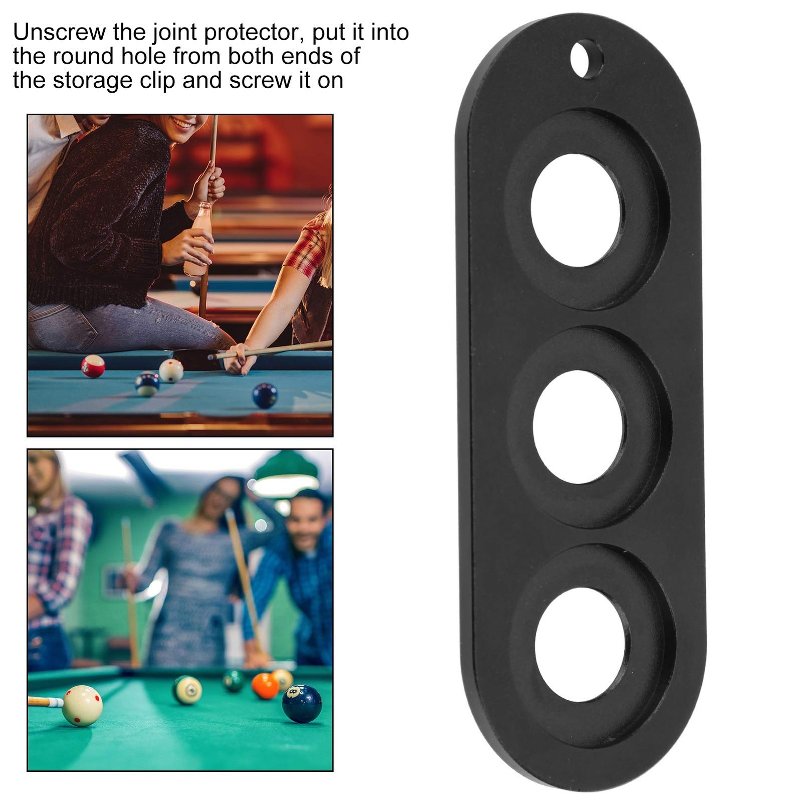 Cue Joint Protector Clip, Pool Stick Holder Avoid Silver