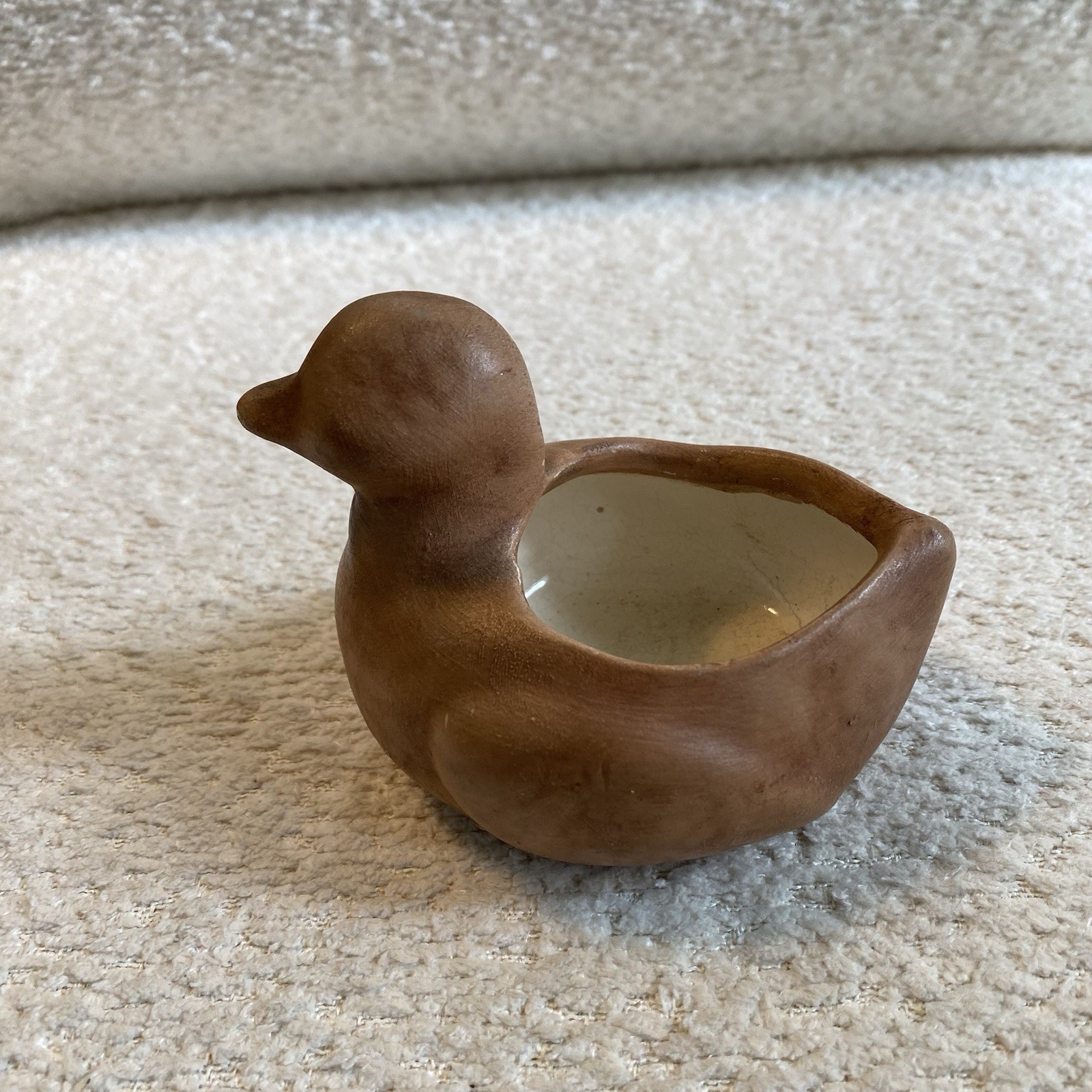 Vintage Small Studio Pottery Duck Planter Succulent Planter Catchall Dish