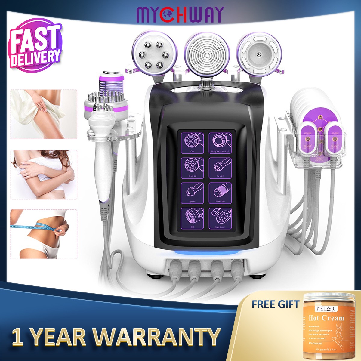 Multifunction 9 in 1 Beauty Machine for Body Massage Facial Skin Care Salon Use