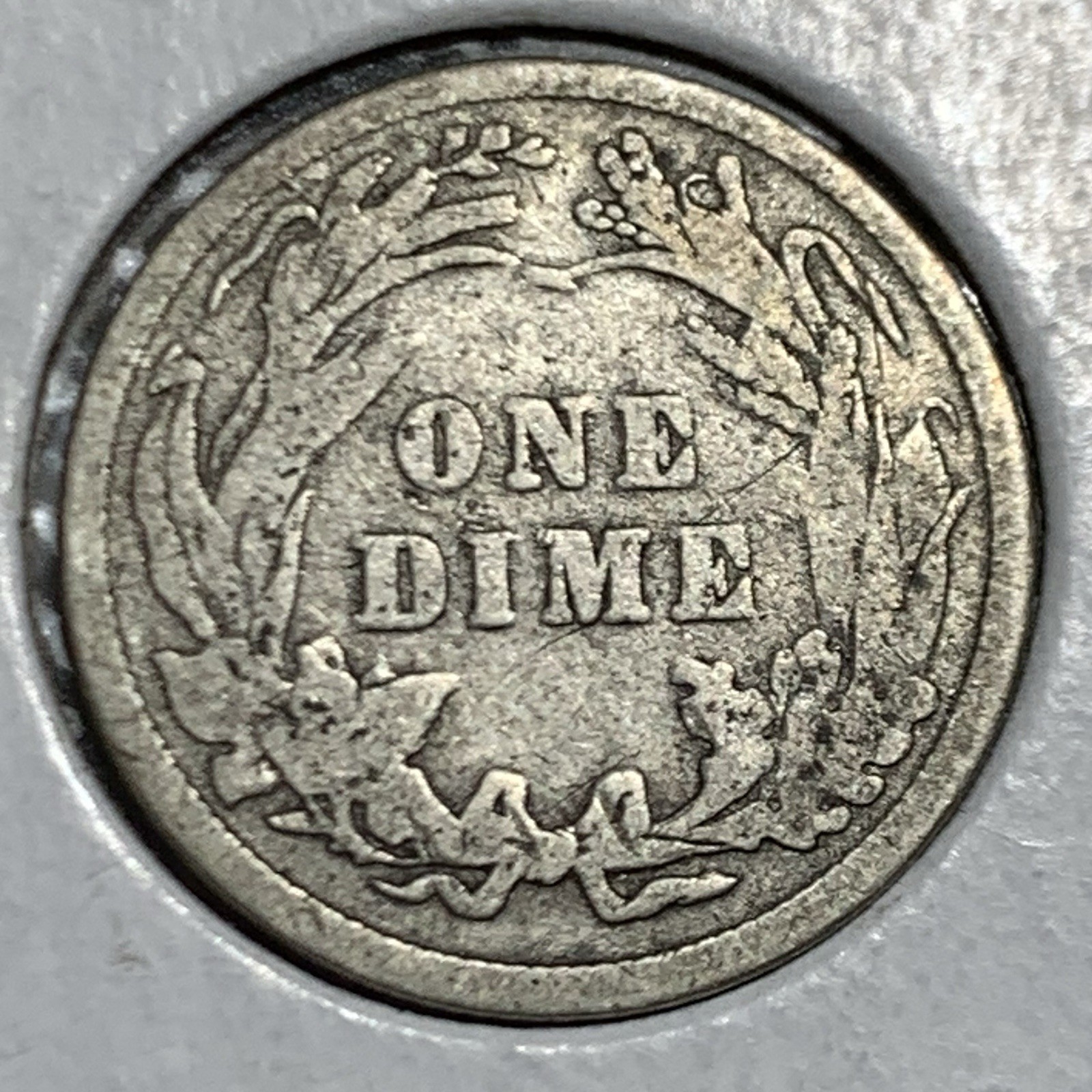 1914 BARBER DIME ~ "STRUCK THROUGH" ERROR! VG-FINE!