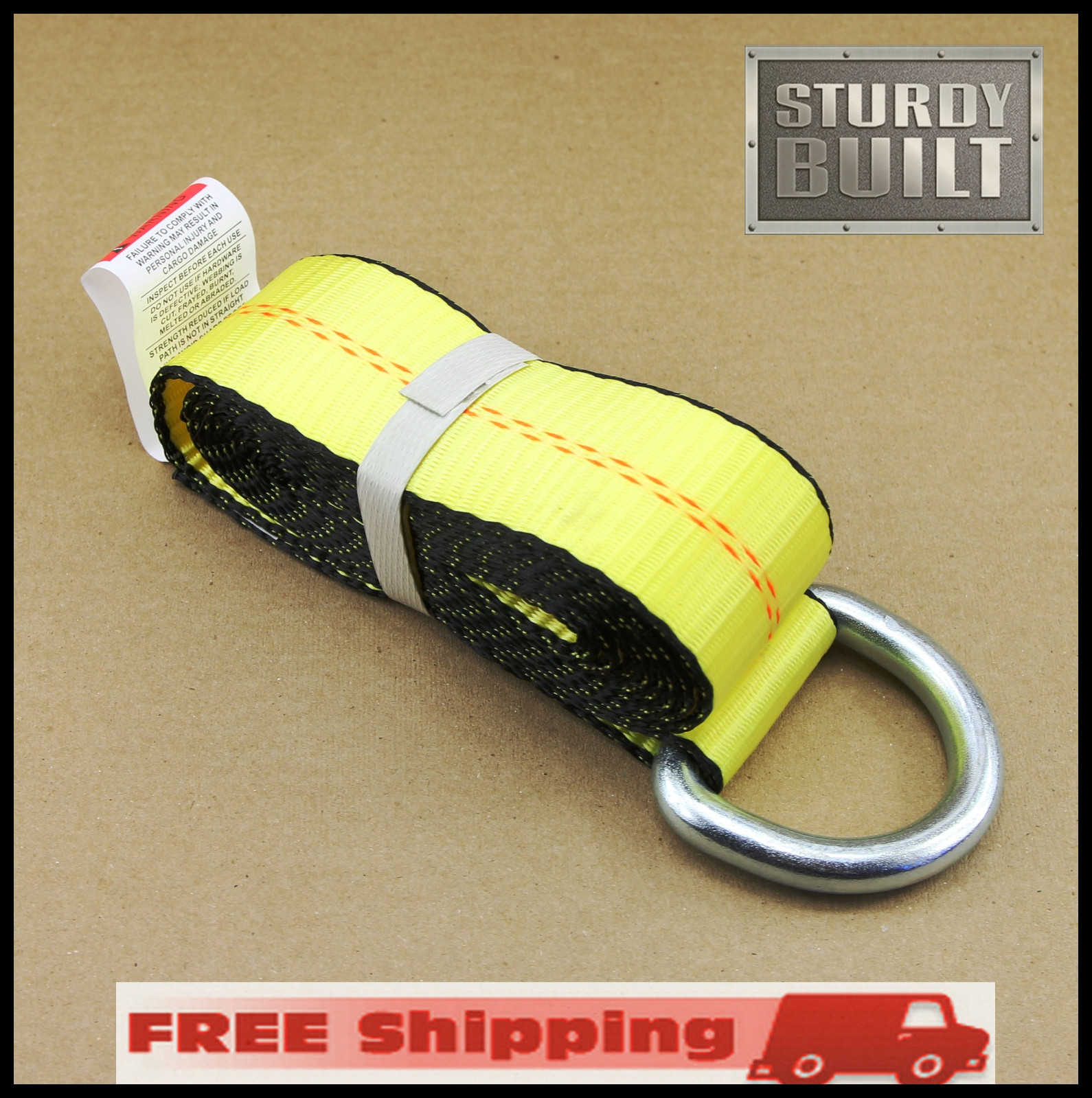 12 12' Lasso Strap Tie Down Wheel Lift Rollback Hauler Dolly Trailer Wrecker