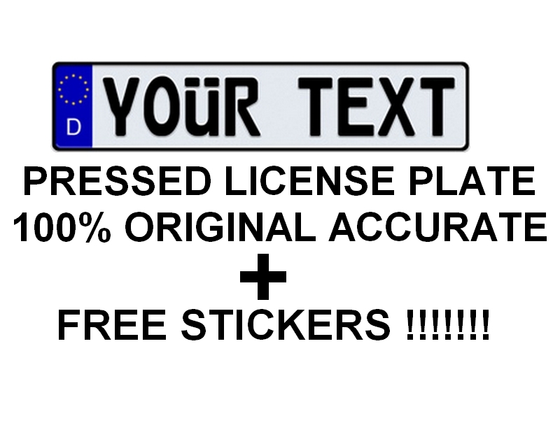 CUSTOM Customized Personalized European Union Euro License Plate Germany German