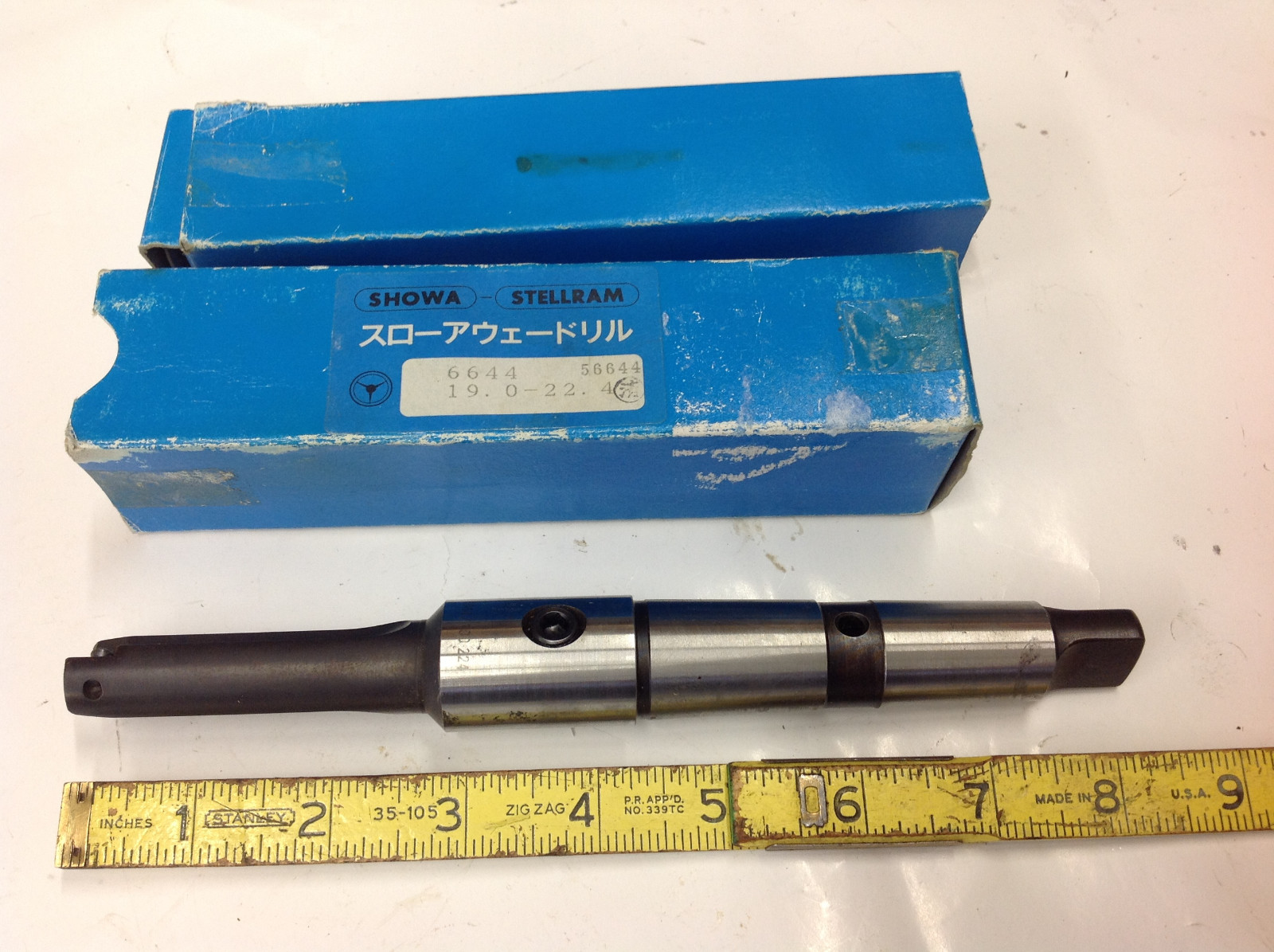 Showa Stellram 6644 Coolant Drill Bit 19.0-22.4mm #3MT Shank.  NEW IN BOX