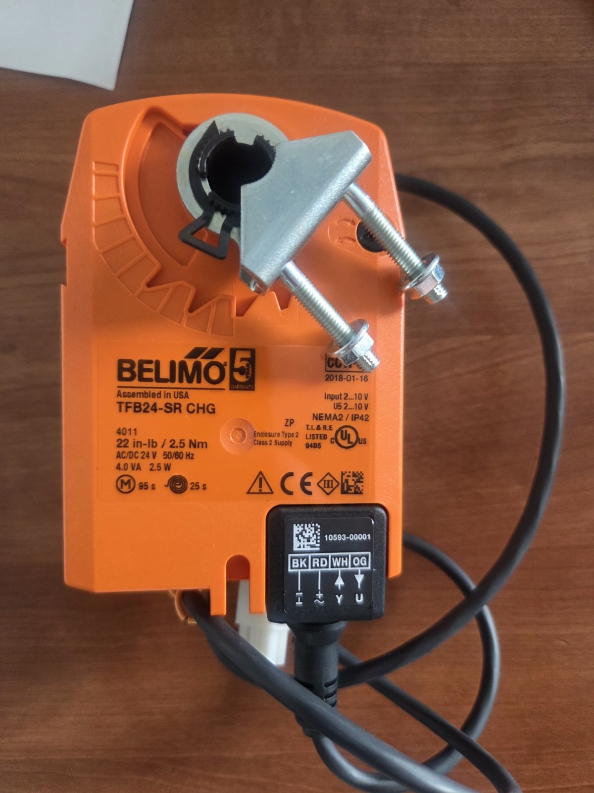 Belimo TFB24-SR-S CHG 24V Modulating Damper Actuator Spring Return New