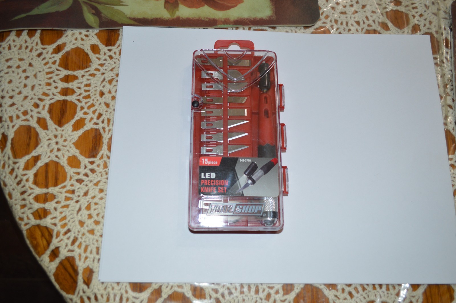 15 piece LED Precision Knife Set Razor Blade Kit by Tool Shop New