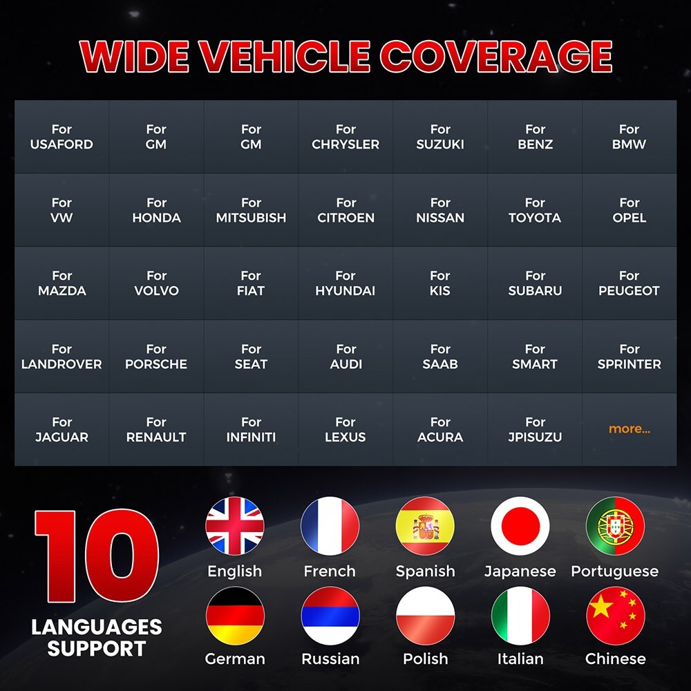 2024 LAUNCH X431 CRP123 V2.0 Car OBD2 Diagnostic Scanner Full System Code Reader
