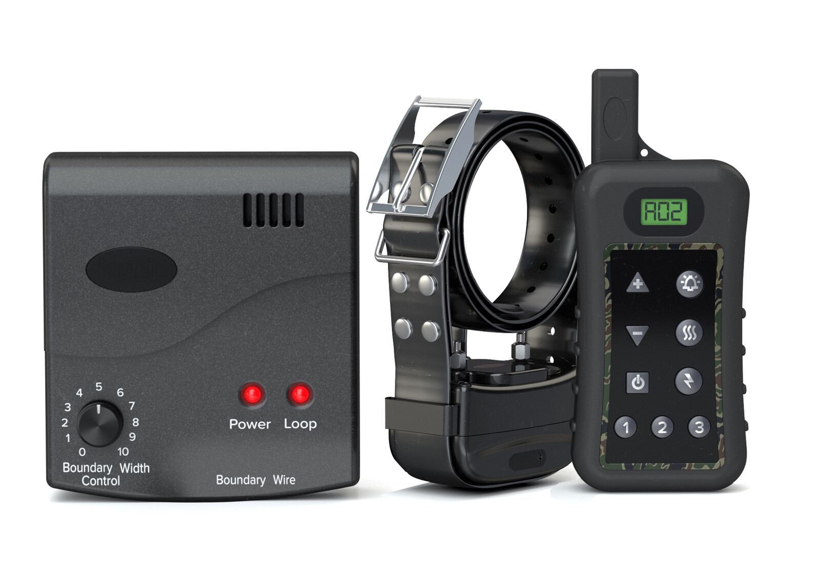 1 Dog bark shock collar electric fence system remote waterproof wireless fencing