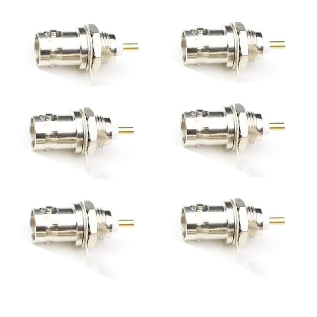 bnafes BNC Chassis Panel Mount Socket Female Jack Solder Type silver
