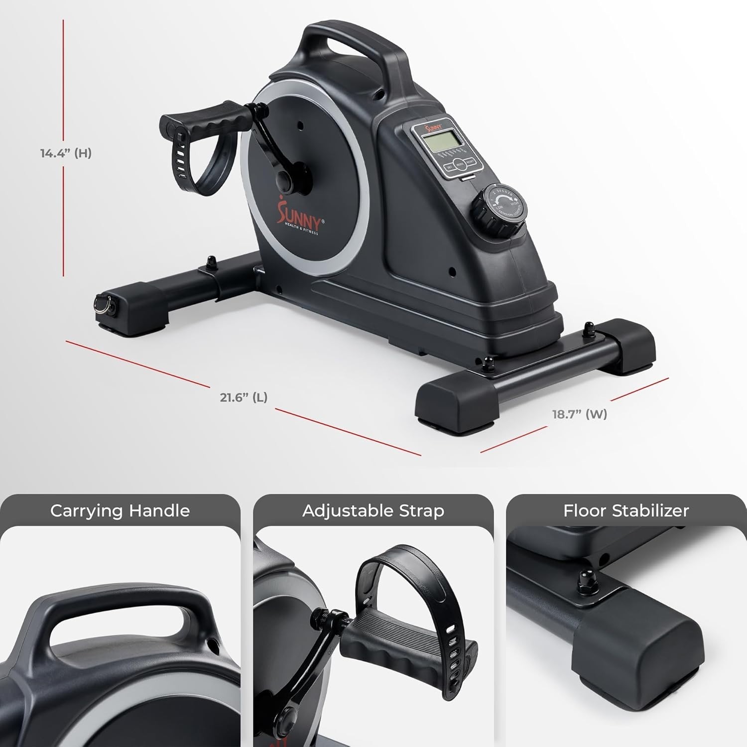 Smart Dual Function Under Desk Pedal Exerciser - Explore with Free SunnyFit App
