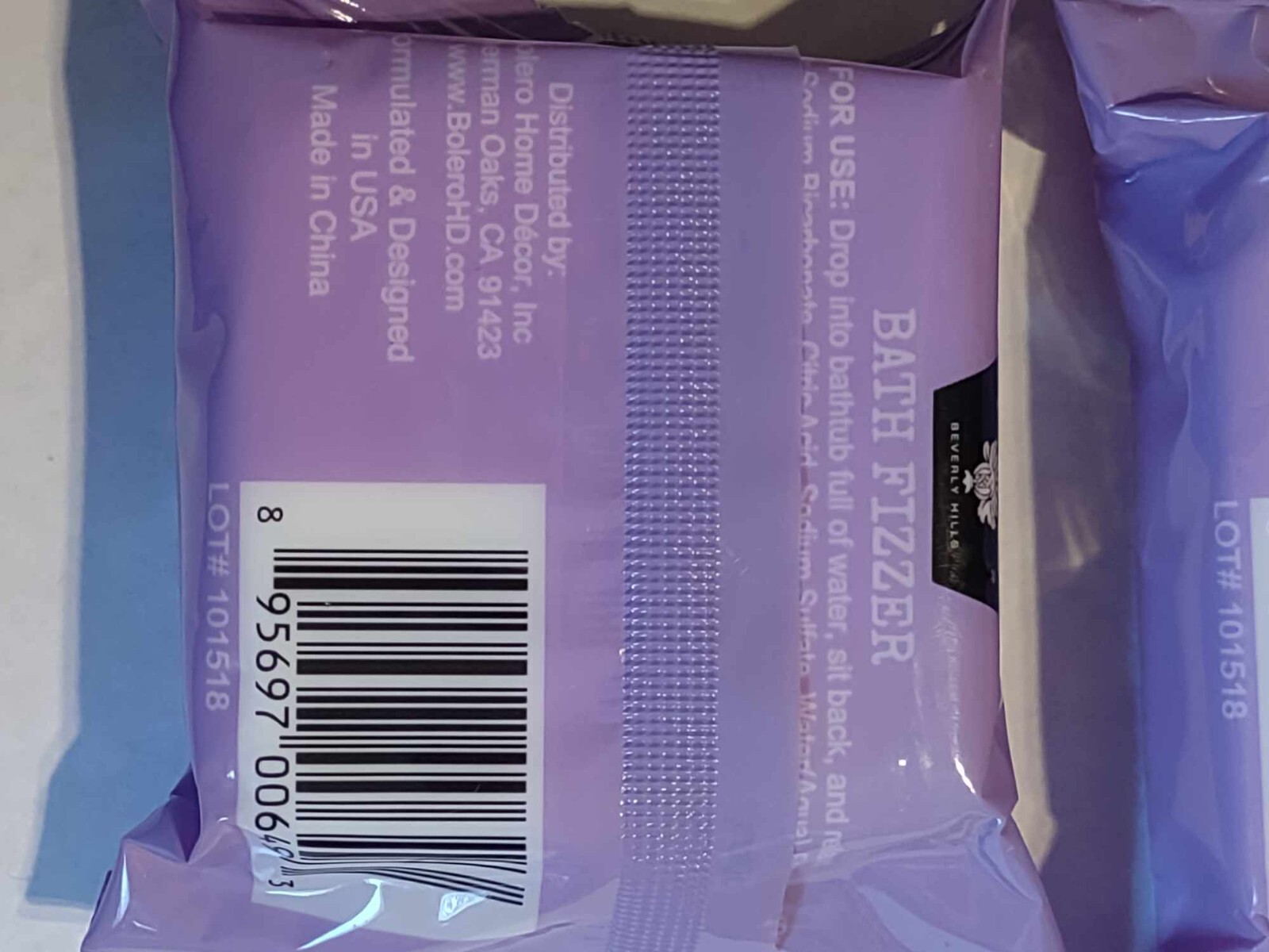 Bolero Beverly Hills Moisturizing Coconut & Verbena Bath Fizzers set of 2