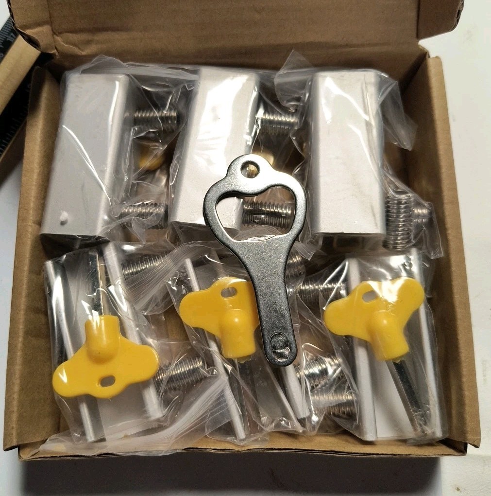 Window Locks 6pcs for Vertical and Horizontal Sliding 2.38" Security