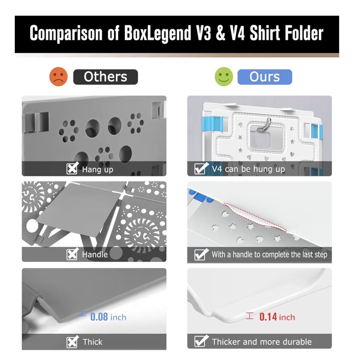 BoxLegend T-Shirt Easy Folding Board Enlarged & Widened Multi Folding Helper